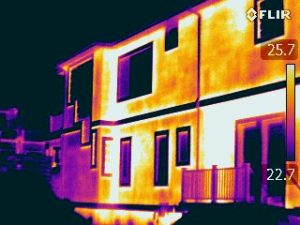 Infrared Building Envelope Survey shows infrared image of latent moisture