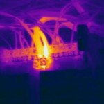 Color thermogram of possible loose connection