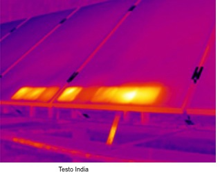 Infrared image of Photovoltaic System