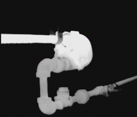 Infrared image of steam trap
